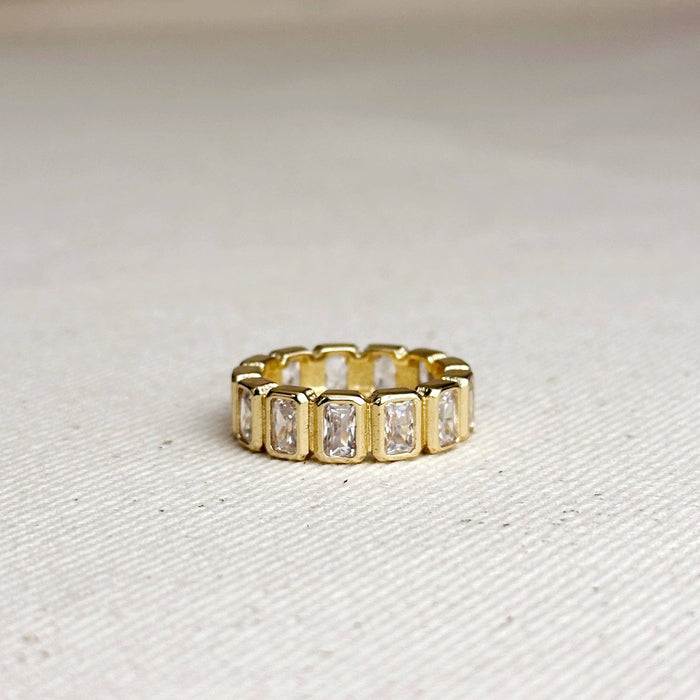 18k Gold Filled Chunky CZ Eternity Band Ring