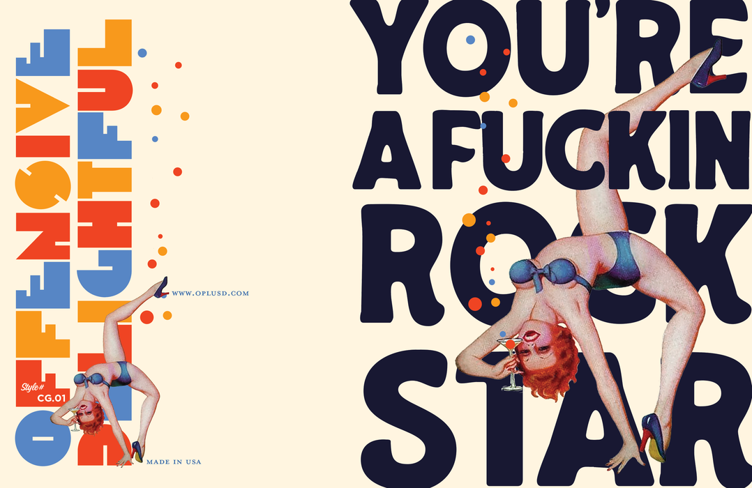 SEXY ROCKSTAR! congratulations birthday card