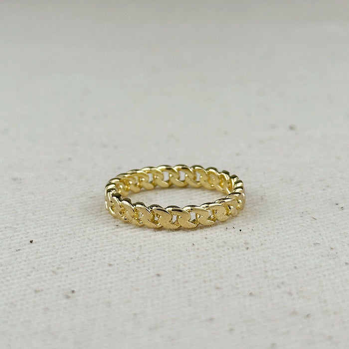 18k Gold Filled 2.5mm Cuban Chain Ring