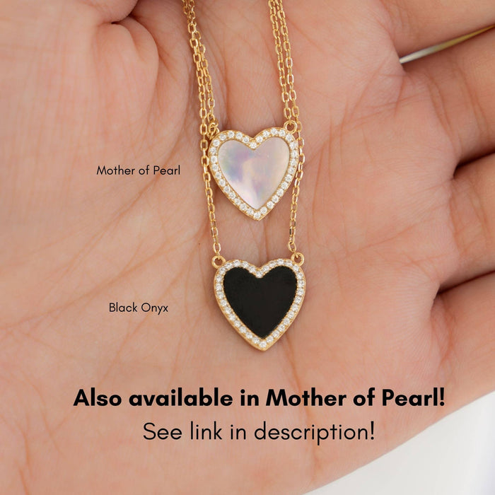 Black Onyx Heart Necklace