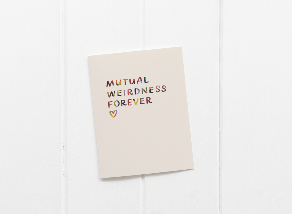 Mutual Weirdness Forever Card | Anniversary Card, Funny Card