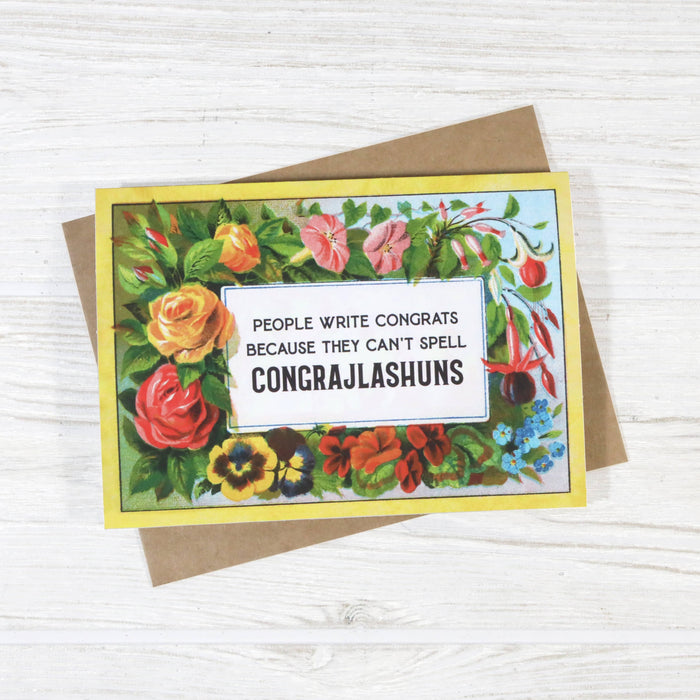 People Write Congrats Because They Can't Spell