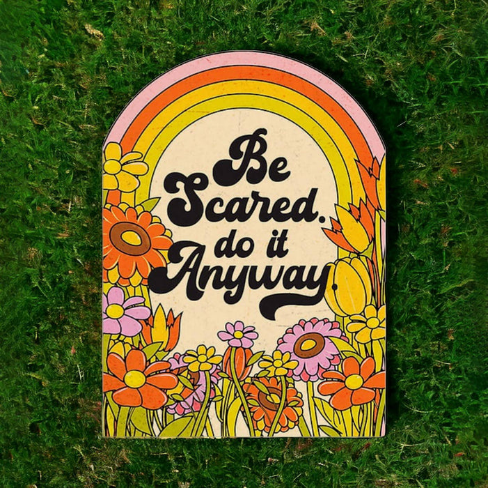 Be Scared. Do It Anyway. - Retro Encouragement Card