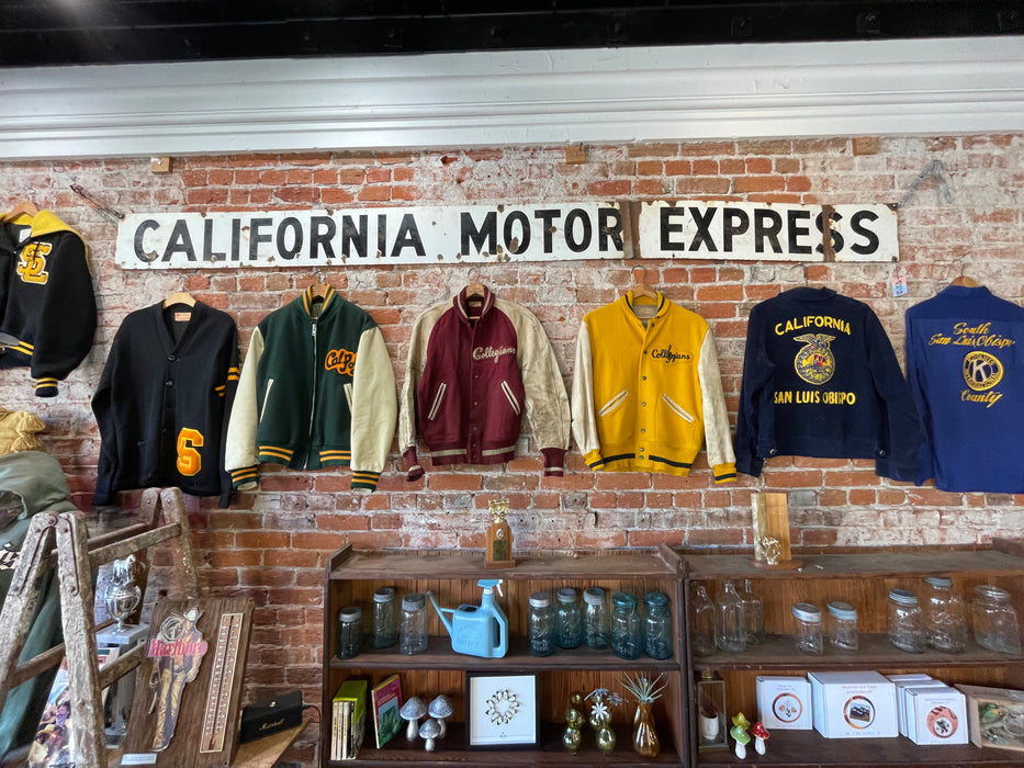 Local California Motor Express Porcelain Sign Trucking Company 10 Foot - Instore Pickup Only