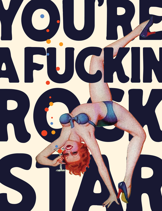 SEXY ROCKSTAR! congratulations birthday card