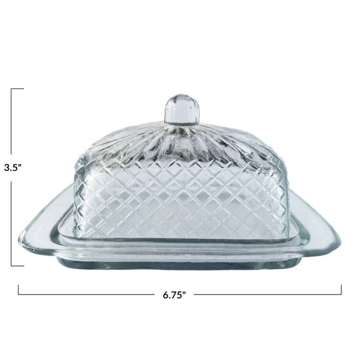 Recycled Glass Butter Dish