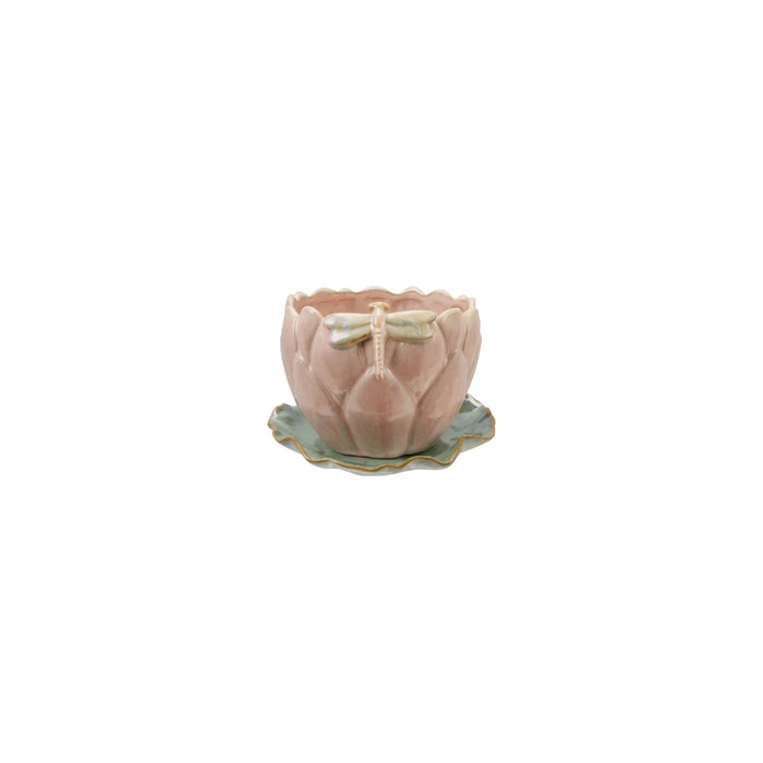 Flower Shaped Planter w/ Saucer