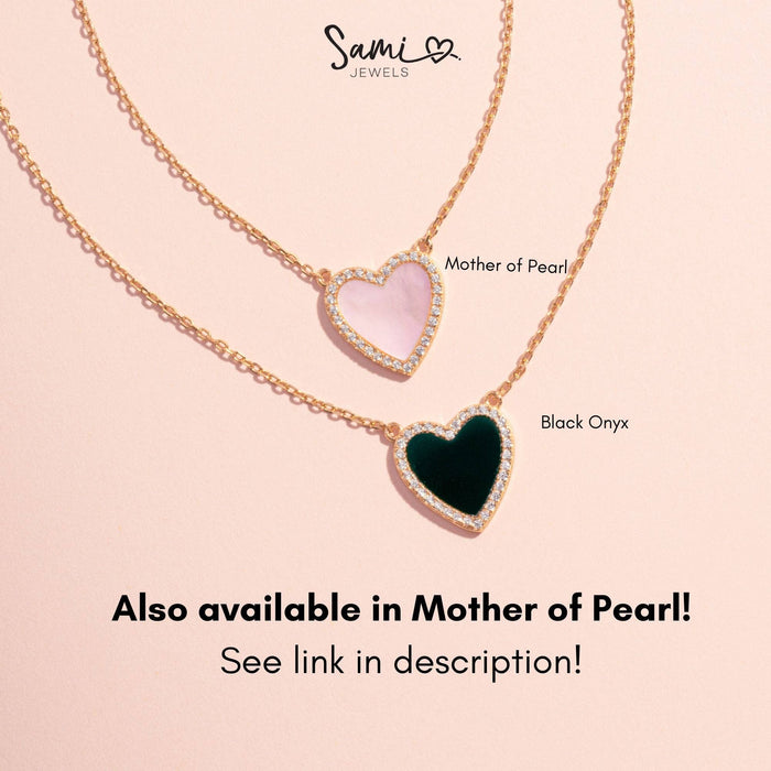 Black Onyx Heart Necklace