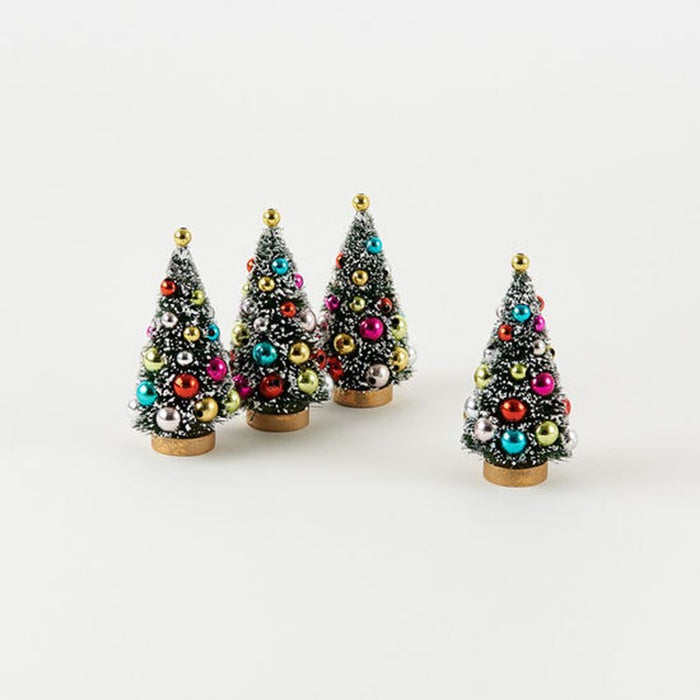 4" Mini Ornament Bottle Brush Tree