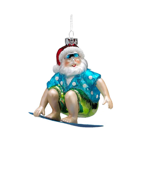 Glass Beach Santa Ornament