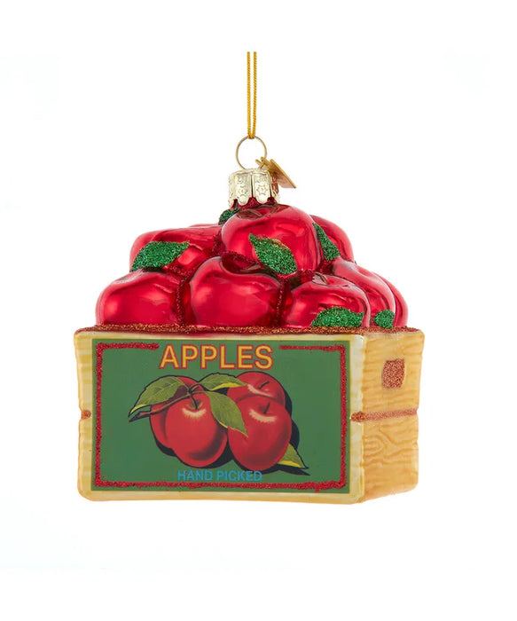 Noble Gems Glass Apple Box Ornament