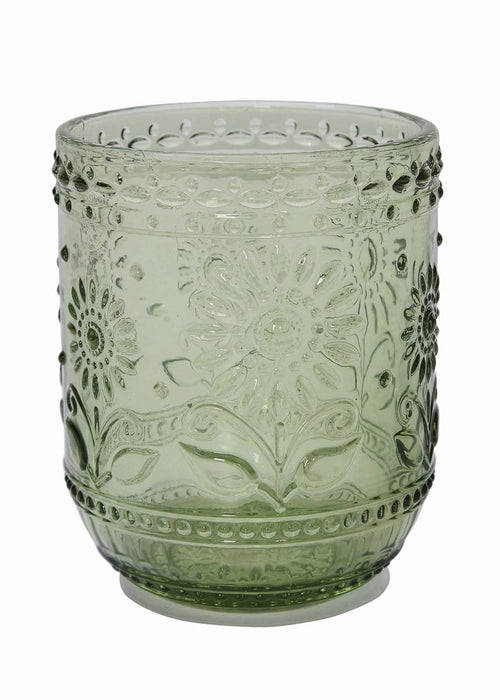 Embossed Sunflower Drinking Glass