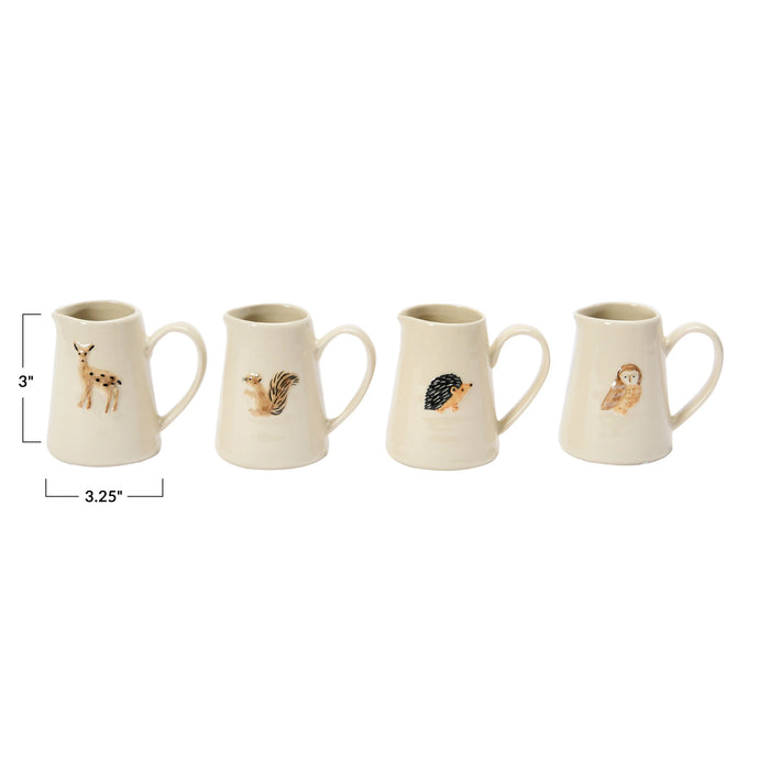 Hand Painted Forest Animal Creamer